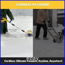 Cordless Snow Shovel Compatible with Dewalt 20V Battery, 12-inch Brushless Snow
