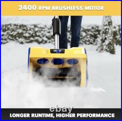 Cordless Snow Shovel Compatible with Dewalt 20V Battery, 12-inch Brushless Snow