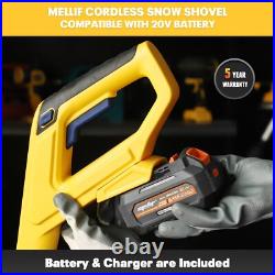 Cordless Snow Shovel Compatible with Dewalt 20V Battery, 12-inch Brushless Snow
