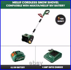 Cordless Snow Shovel Compatible with Makita and Mellif 18V Battery, 12