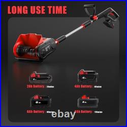 Cordless Snow Shovel Compatible with Milwaukee 18V Battery, 12 Electric Snow Bl