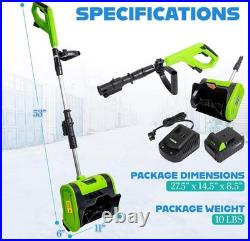 Cordless Snow Shovel Compatible with Milwaukee M18 18V Battery, 11 Brushless Mo