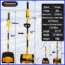 Cordless Snow Shovel, Electric Snow Blower Dewalt Battery & Quick Charger Includ