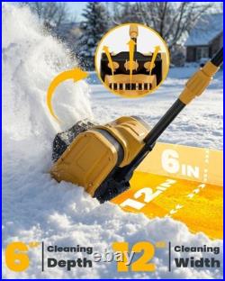 Cordless Snow Shovel Kit with 2 Batteries (4.0Ah) Lightweight Electric Snow