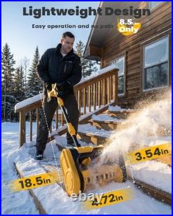 Cordless Snow Shovel Kit with 2 Batteries (4.0Ah) Lightweight Electric Snow