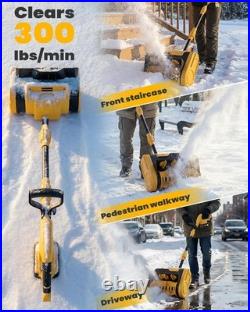 Cordless Snow Shovel Kit with 2 Batteries (4.0Ah) Lightweight Electric Snow