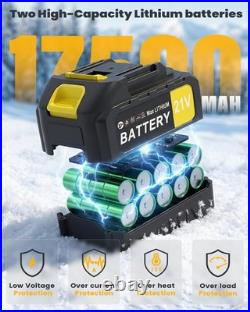 Cordless Snow Shovel Kit with 2 Batteries (4.0Ah) Lightweight Electric Snow