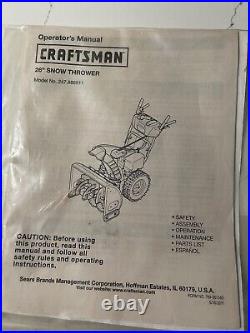 Craftsman 26in Snow Thrower- Model 247.886911