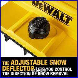 DEWALT 10 In. 20-Volt MAX Battery Powered Snow Shovel Snow Thrower with Adjustab