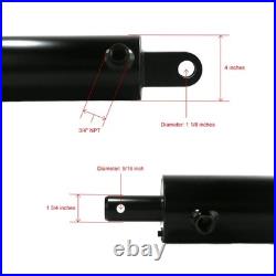 Double-Acting Hydraulic Cylinder 4 Bore x 24 Stroke for SpeeCo 22 Ton 401622BL