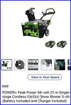 EGO POWER+ 56-volt 21-in Single-stage Cordless Electric Snow Blower LOCAL PICKUP