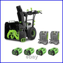 EGO SNT2406-4 2-Stage Self Propelled Snow Blower with (4) 10Ah Batteries & Charger EGO SNT2406-4 2-Stage Self Propelled Snow Blower with (4) 10Ah Batteries & Charger