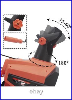 ELECTRIC SNOW BLOWER 20INCH W180° Rotating Chute 15-AMP Walk-Behind Snow Throw ELECTRIC SNOW BLOWER 20INCH W180° Rotating Chute 15-AMP Walk-Behind Snow Throw