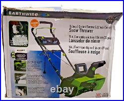 Earthwise by ALM Snow Thrower 22 Inch Electric Corded 15 Amp SN75022 Snow Blower