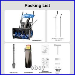 Efurden 24In Gas Snow Blower, 2 Stage, Electric Start, Self Propelled, 16Depth