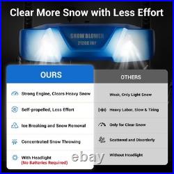 Efurden 24-Inch Gas Snow Blower, 2 Stage, Electric Start, 16 Cleaning Depth New