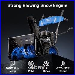 Efurden Snow Blower Gas Powered, 24 Inch 2-Stage Self-Propelled 212cc Engine