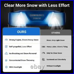 Efurden Snow Blower Gas Powered, 24 Inch 2-Stage Self-Propelled 212cc Engine