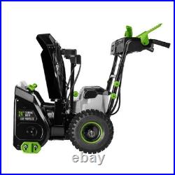 Ego Power+ Snow Blower 24In Self-Propelled 2 Stage With Two 10 Ah Batteries