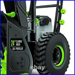 Ego Power+ Snow Blower 24In Self-Propelled 2 Stage With Two 10 Ah Batteries