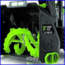 Ego Power+ Snow Blower 24In Self-Propelled 2 Stage With Two 10 Ah Batteries