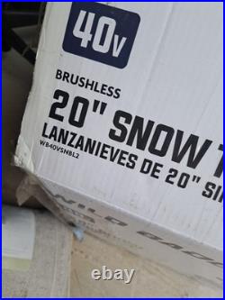 Electric 40v Snow Blower 20 Cordless Wild Badger Brand New Open Box
