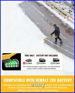 Electric Cordless Snow Shovel Compatible with Dewalt 20V Battery, 12X6 Clearin