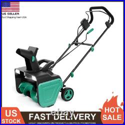 Electric Snow Blower, 20-Inch Corded Snow Thrower, 2200w Motor, with Dual LED