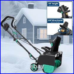 Electric Snow Blower, 20-Inch Corded Snow Thrower, 2200w Motor, with Dual LED