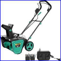 Electric Snow Blower Cordless Brushless Motor 20 Width with 2 4.0Ah Batteries Electric Snow Blower Cordless Brushless Motor 20 Width with 2 4.0Ah Batteries
