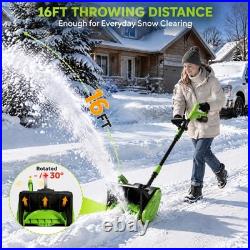 Electric Snow Shovel 40V Dual Safety Switch 13 Inch 2 Battery Charger Set