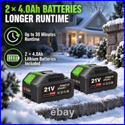 Electric Snow Shovel 40V Dual Safety Switch 13 Inch 2 Battery Charger Set Electric Snow Shovel 40V Dual Safety Switch 13 Inch 2 Battery Charger Set