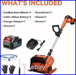 Electric Snow Shovel, Cordless, includes 4A 21V Battery And Accessories, New