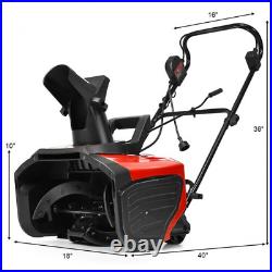 Electric Snow Thrower with Chute Rotation and 2 Transport Wheels
