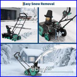 GarveeHome Heavy Duty 20 Cordless Blower, 2×20V Batteries, Self-Propelled Snow