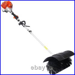 Gas Powered 52CC Snow Broom Sweeper 24x9'' Inch Brush EPA Certified