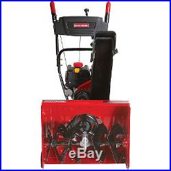 Gas Snow Thrower 24 208 cc Dual-Stage Electric Start Snow Blower Craftsman New