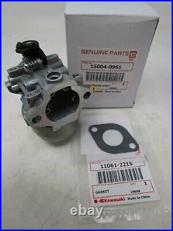 Genuine Kawasaki 15004-0961 Carburetor with 2 11061-2215 Gasket FJ180V Engines