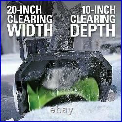 GreenWorks 20 inch Corded Electric Snow Blower Thrower 13 Amp Motor, 2600502