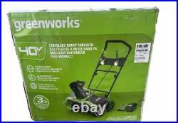GreenWorks Pro 40V 20'' Snow Thrower with 4AH Battery and 4A Charger Green 26272