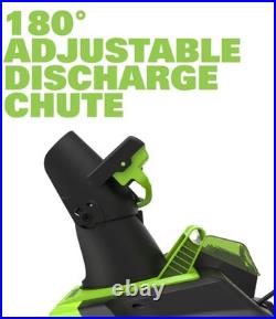 GreenWorks Pro 80V 22'' Snow Thrower with 4AH Battery and 4A Charger Green GreenWorks Pro 80V 22'' Snow Thrower with 4AH Battery and 4A Charger Green