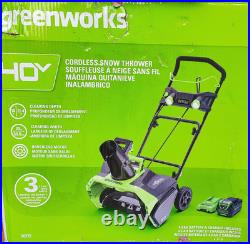 GreenWorks Pro 80V 22'' Snow Thrower with 4AH Battery and 4A Charger Green GreenWorks Pro 80V 22'' Snow Thrower with 4AH Battery and 4A Charger Green