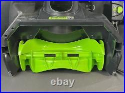 GreenWorks SNB401 Pro 80V 20-Inch Cordless Snow Thrower Used Please Read