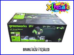 Greenworks 12 Brushless Snow Shovel with Light Kit 24V Lithium Ion, Adjustable