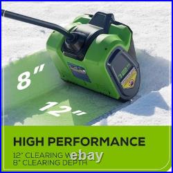 Greenworks 12 Brushless Snow Shovel with Light Kit 24V Lithium Ion, Adjustable