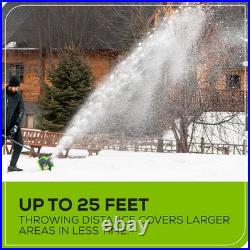 Greenworks 12 Brushless Snow Shovel with Light Kit 24V Lithium Ion, Adjustable