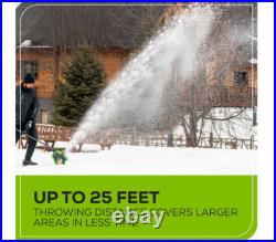 Greenworks 12 Brushless Snow Shovel with Light Kit 24V Lithium Ion, Adjustable