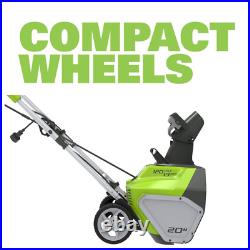 Greenworks 13Amp 20In Corded Electric Snow Thrower 2600502 Electric Snow Blowers