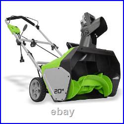 Greenworks 13 Amp 20 in. Corded Electric Snow Thrower, 2600502