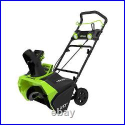 Greenworks 40V 20 Cordless Brushless Snow Blower+(1) 4.0 Ah Battery and Charger Greenworks 40V 20 Cordless Brushless Snow Blower+(1) 4.0 Ah Battery and Charger